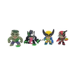 Funko Marvel Zombies Mini Bobble Head Figures Deadpool Wolverine Hulk Venom